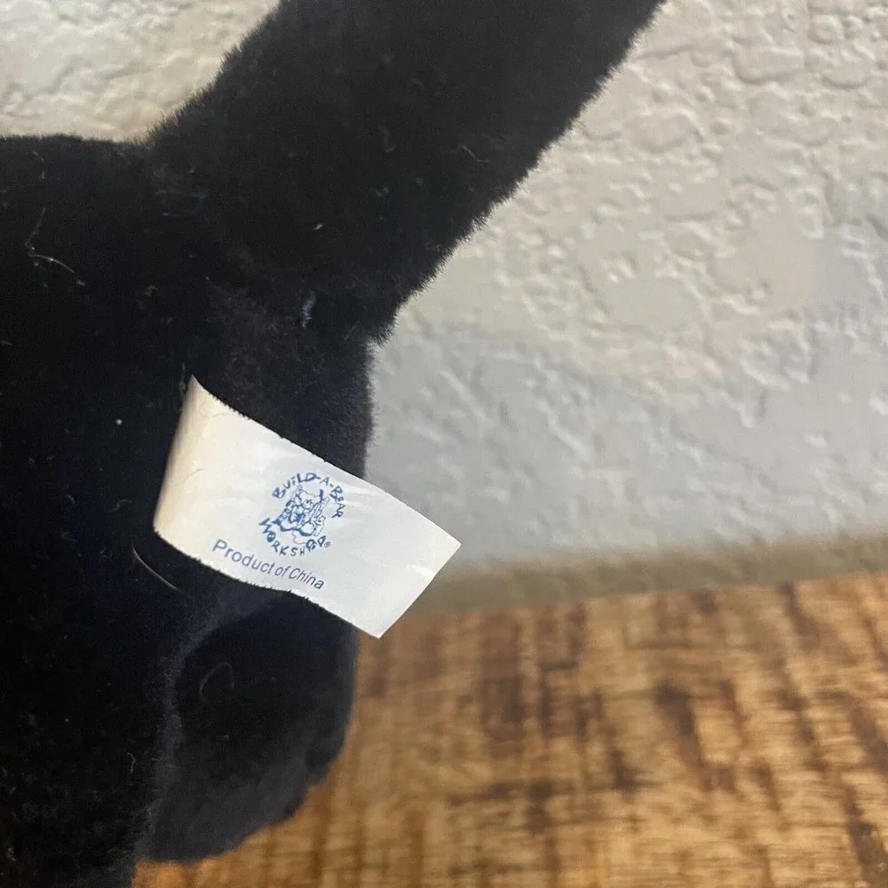 Build a Bear Mini Black Lab Puppy With Red Magnetic Handkerchief